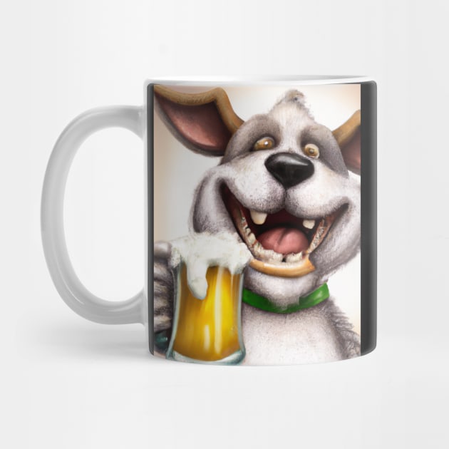 Funny Dog with Beer by maxcode